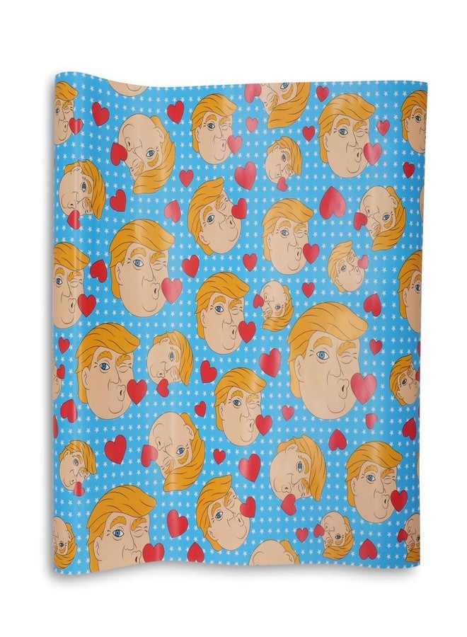 GOOFBALLS Hilarious Wrapping Paper Roll – Funny Gift Wrap for Birthdays, Holidays, White Elephant, Gag Gifts - Trump Kisses - Image 1