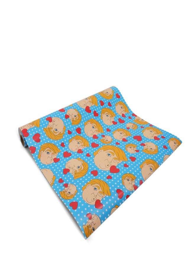 GOOFBALLS Hilarious Wrapping Paper Roll – Funny Gift Wrap for Birthdays, Holidays, White Elephant, Gag Gifts - Trump Kisses - Image 4