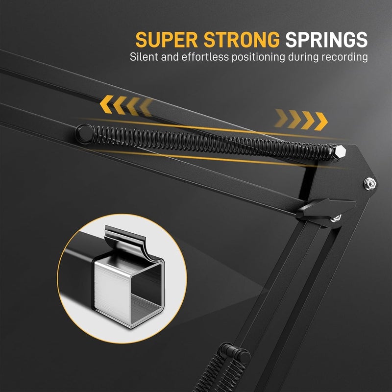 Maono AU-B01 Microphone Stand with Suspension Boom Scissor Arm - Image 5