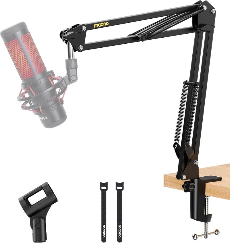 Maono AU-B01 Microphone Stand with Suspension Boom Scissor Arm - Image 1