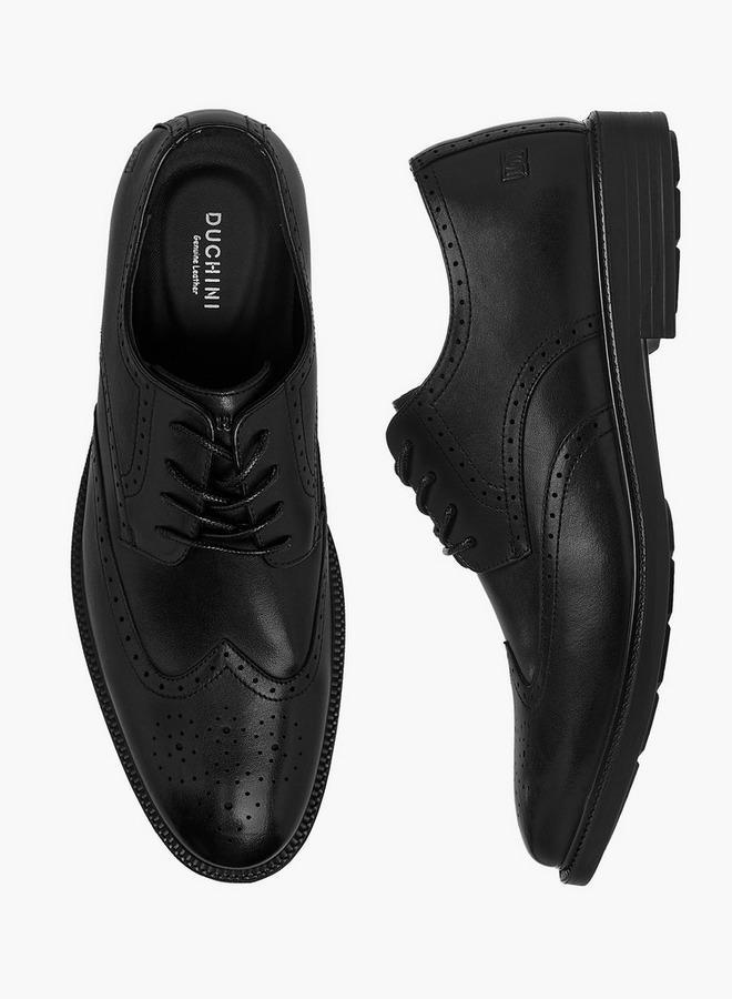DUCHINI Men's Panelled Lace-Up Derby Shoes - Image 3