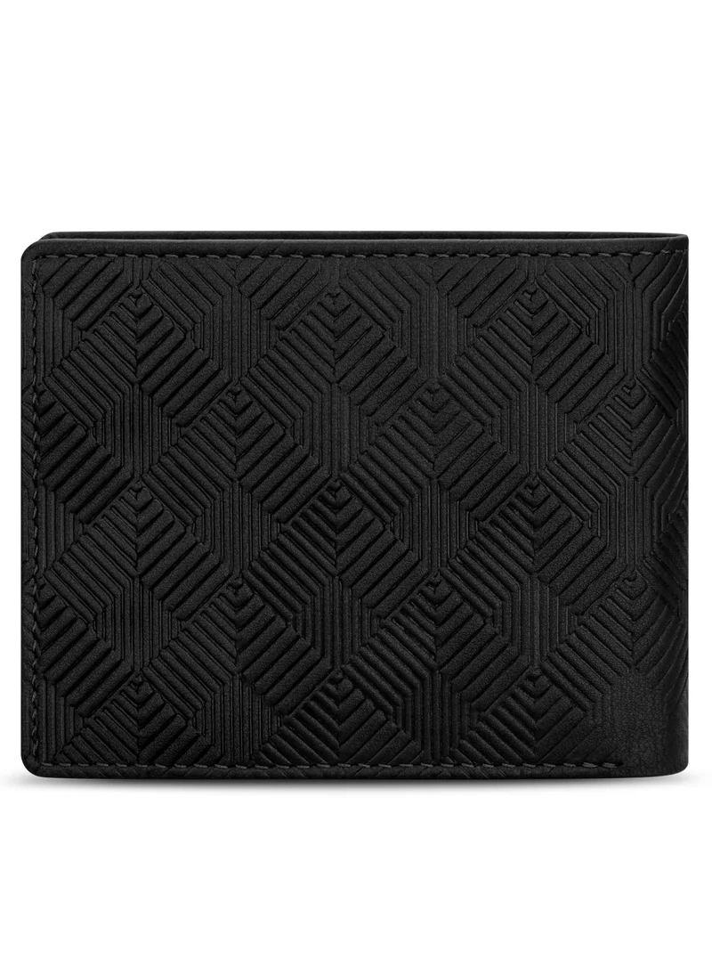 دوكاتي كورس Ducati Corse Tectonic Black Genuine Leather Wallet For Men - DTLGW2200901