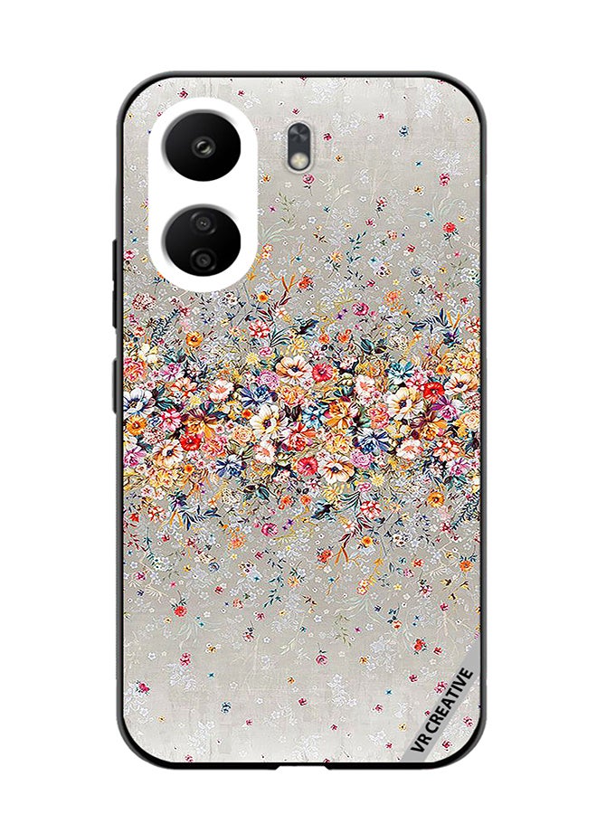 VR CREATIVE Protective Case Cover For Xiaomi Redmi 13C Digital Floral Garland Design Multicolour - Image 1