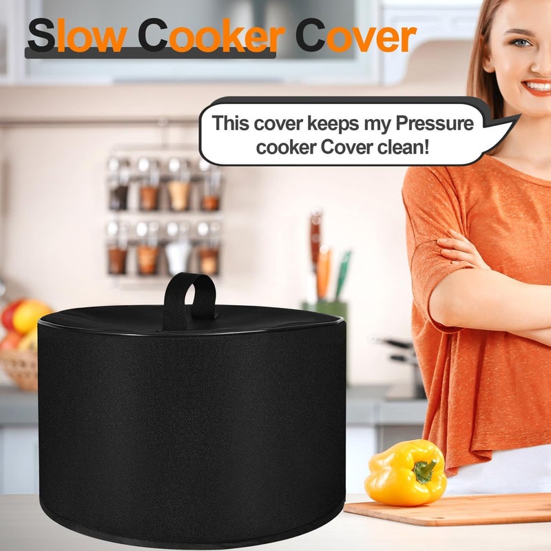 NUENSS-ROR 8 Quart Dust Cover for Pressure Cooker Heavy Duty Waterproof Dustproof Slow Pot Lid with Handle Pressure Cooker Protective Cover for Ninja OL701 Foodi 14 in 1 SMART XL 8 Qt (16.5 × 14.2 cm) - Image 2