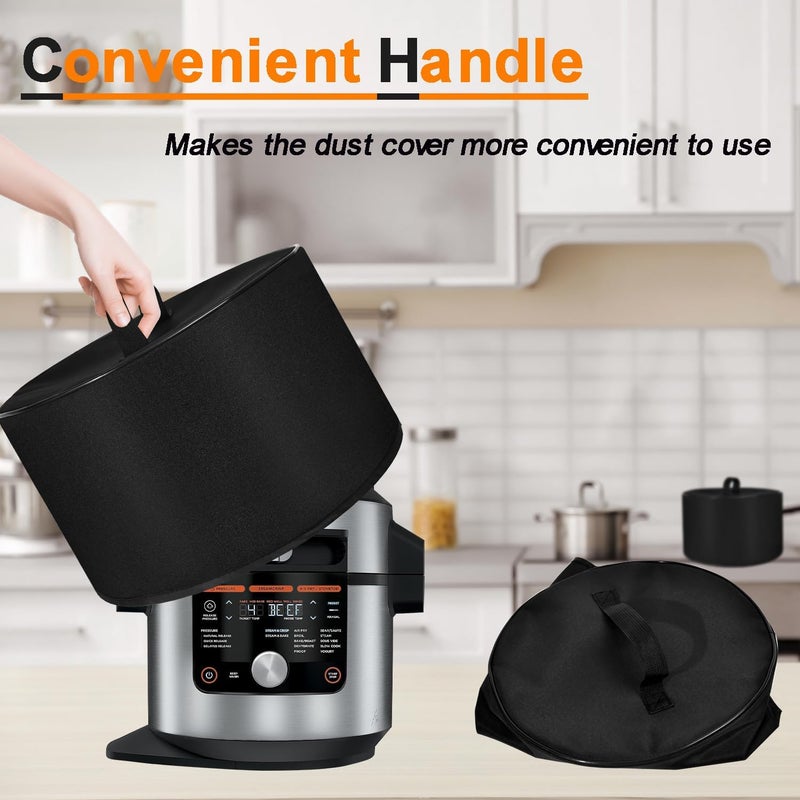 NUENSS-ROR 8 Quart Dust Cover for Pressure Cooker Heavy Duty Waterproof Dustproof Slow Pot Lid with Handle Pressure Cooker Protective Cover for Ninja OL701 Foodi 14 in 1 SMART XL 8 Qt (16.5 × 14.2 cm) - Image 5