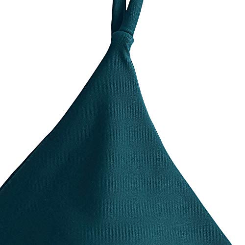 ZAFUL Women's Solid Spaghetti Strap Bralette Bikini Set Two Piece Swimsuit (0-Peacock Blue, M) - Image 4