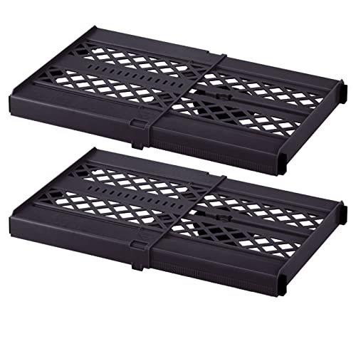 LockerMate Adjust-A-Shelf Locker Shelf, Extends to Fit Your Locker, Easy to Use, Perfect for School, Office, Gym, Black, 2-Pack - Image 4