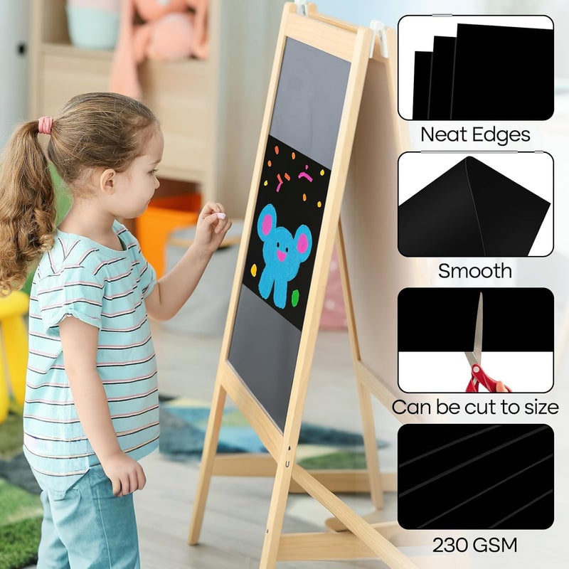 rookea 18 Pcs Black Poster Board Paper 11x14, ROOKEA Vision Boards Posterboard Bulk for School Projects Classroom Arts Craft Presentations Drawing Scrapbooking Blank Graphic Display - Image 5