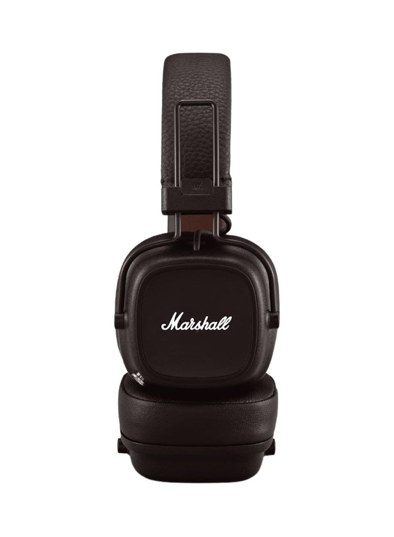Major IV Foldable Bluetooth Wired/Wireless 80+ Hours of Playtime Headphones Brown - Image 2