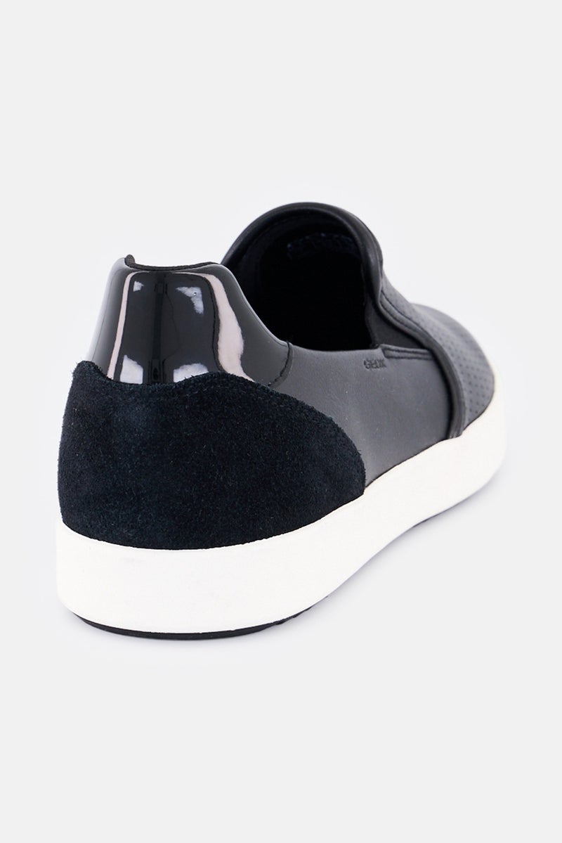 GEOX أحذية نسائية د بلوميي سليب أون كاجوال، سوداء - Image 3