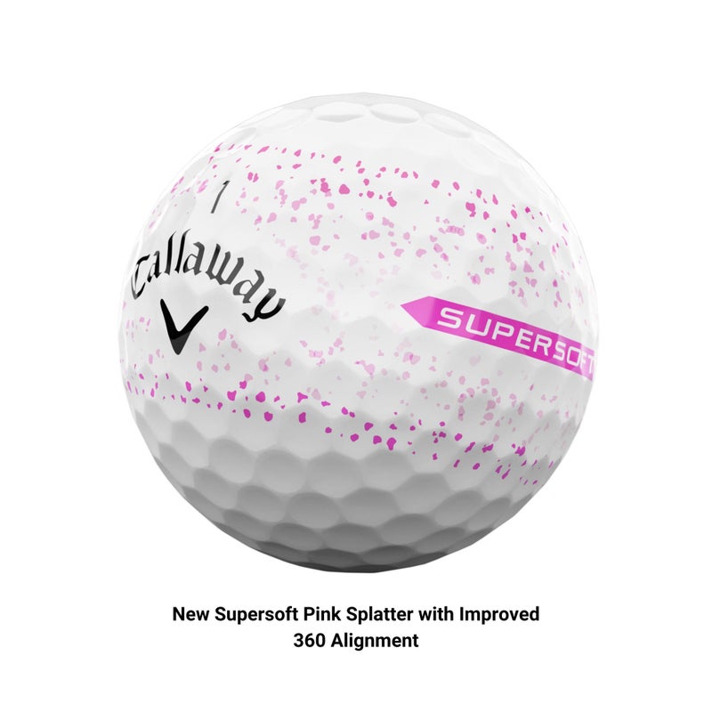 Callaway كرات جولف كالاواي سوبر سوفت (نسخة 2023، بقع وردية) - Image 2