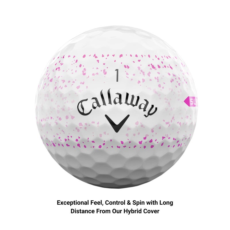 Callaway كرات جولف كالاواي سوبر سوفت (نسخة 2023، بقع وردية) - Image 3