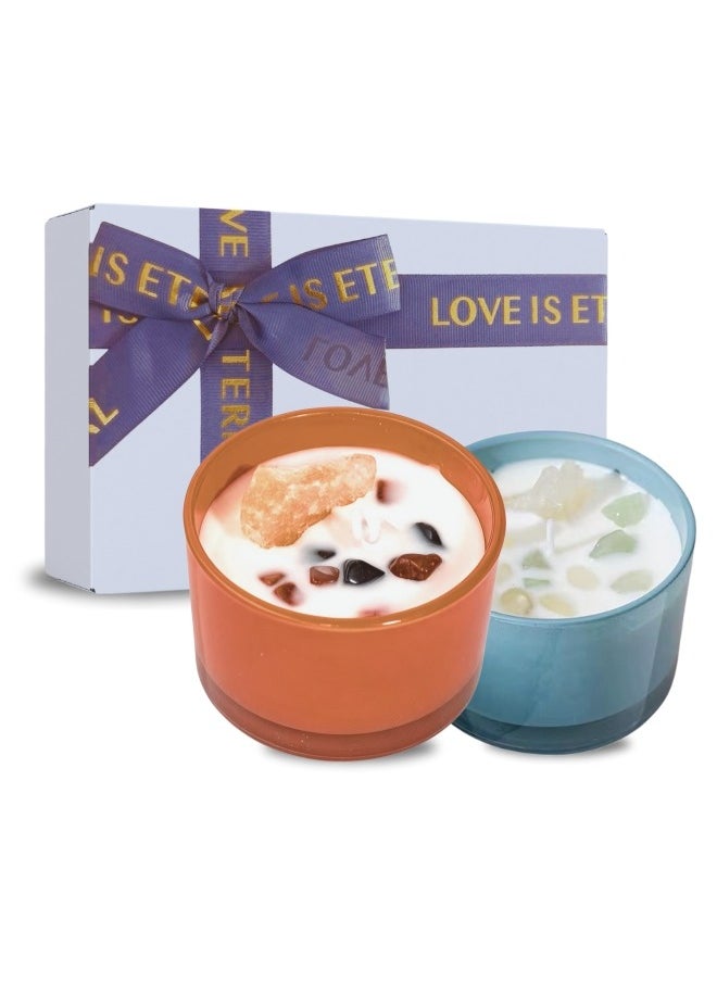 Lifenpure Lifenpure 2 Pcs crystal scented soy wax candle 