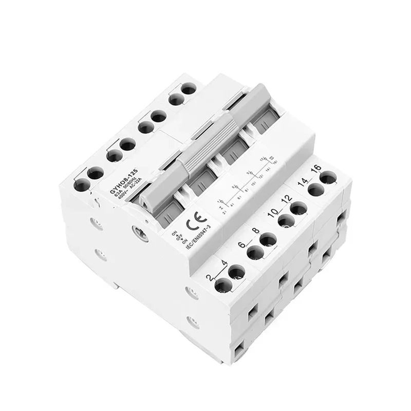 مفتاح نقل يدوي مزدوج الطاقة 4P 100A قاطع دائرة معياري للتحويل والعزل - Image 4