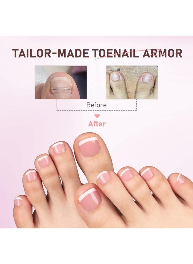 UNA GELLA Toe Nail Press Ons Peach Pink Toe Nail Tips Gel X Nail Tips French Tip Press On Nails -216Pcs 12Sizes Soft Gel Press On Toenails Acrylic Nails Soak Off Toenail Press Ons Forhome Diy Salon  - Image 2