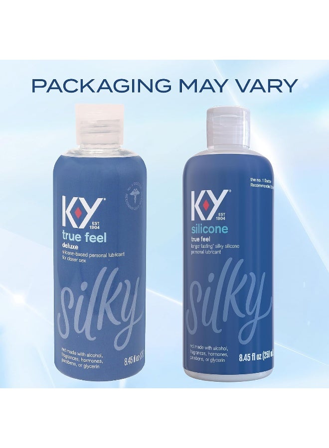 كيه - واي Lube True Feel 8.45 floz، زيت تشحيم شخصي للأزواج البالغين والرجال والنساء، مرطب، خالٍ من الهرمونات والبارابين، فاخر، متوافق مع الواقي الذكري المصنوع من اللاتكس - Image 3