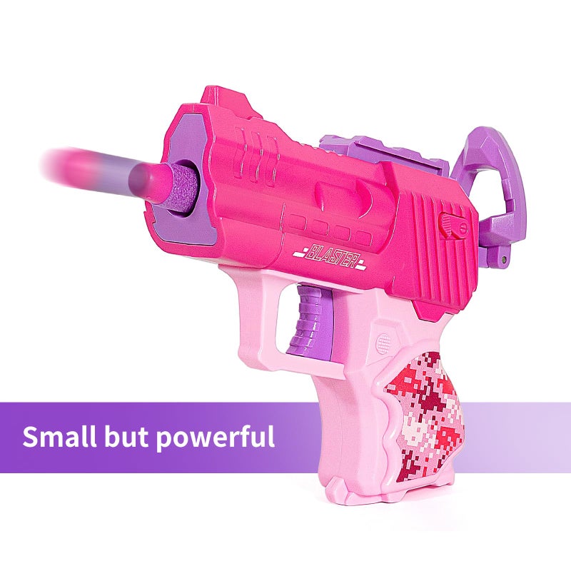 Hely Cancy Girls Tactical Vest Kit with Blaster - Kids Pink Tactical Vest Compatible with Nerf Rebelle N-Strike Purple Darts Googles for Girl - Image 3