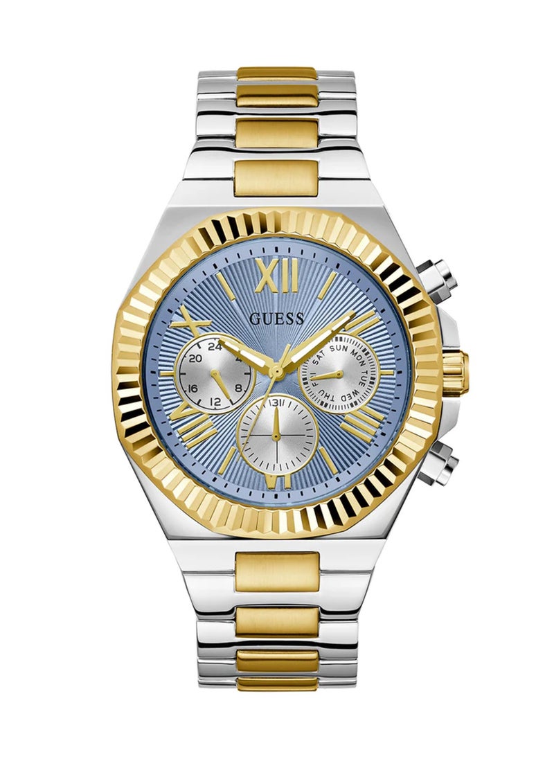 GUESS Equity Men’s Two Tone Multi-Function Stainless Steel Watch GW0703G3 - 44mm  - Image 1