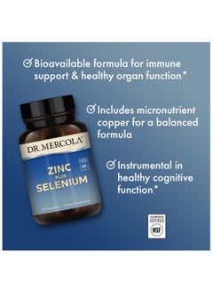 Dr. Mercola Zinc plus selenium 30 capsules dietary supplement  - Image 3