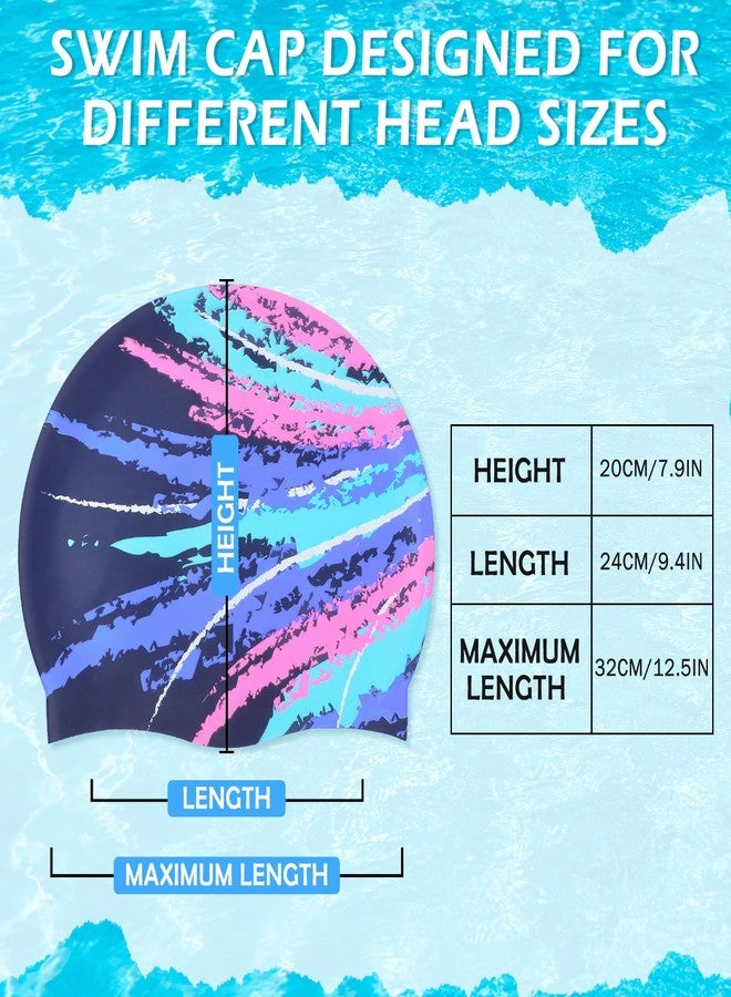 Ausletie Swim Cap for Women Adult, Silicone Swimming Waterproof Bathing Cap Swimming Hat for Long Hair to Keep Hair Dry - Image 4