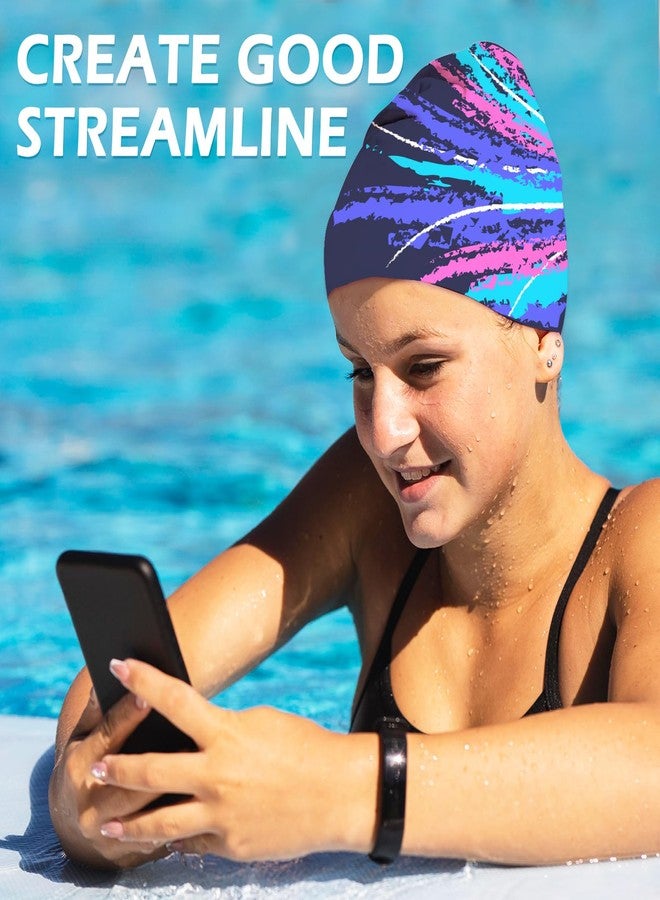 Ausletie Swim Cap for Women Adult, Silicone Swimming Waterproof Bathing Cap Swimming Hat for Long Hair to Keep Hair Dry - Image 5
