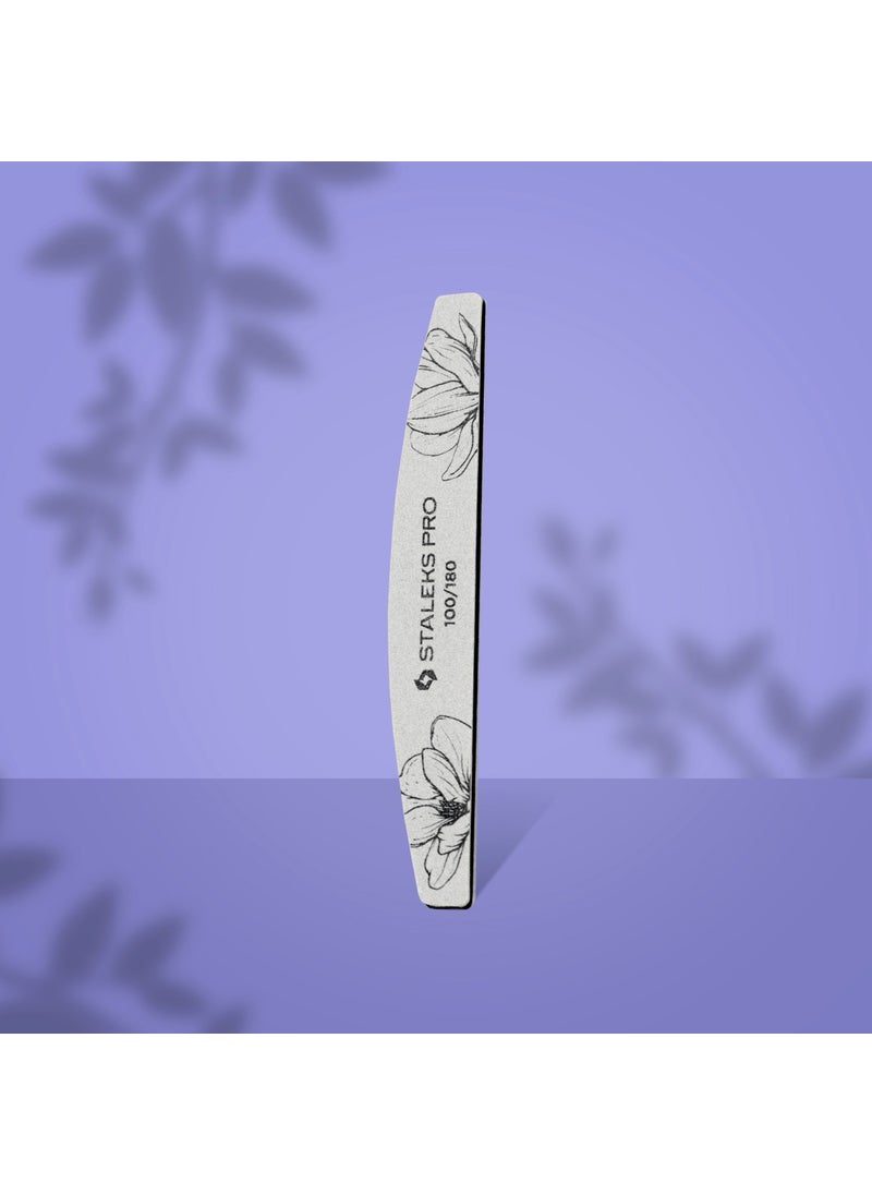 Half Moon Paper Nail File Expert 40 100/180 Grit (25 Pieces)