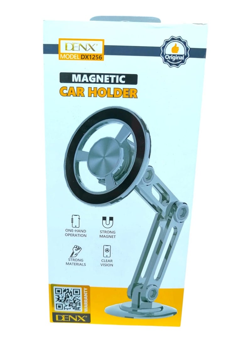 Denx Phone Holder 360 Car Magic Mount Magnetic Suction Hands Free Phone Holder Car Mount with Metal Ring (Black)  - Image 3