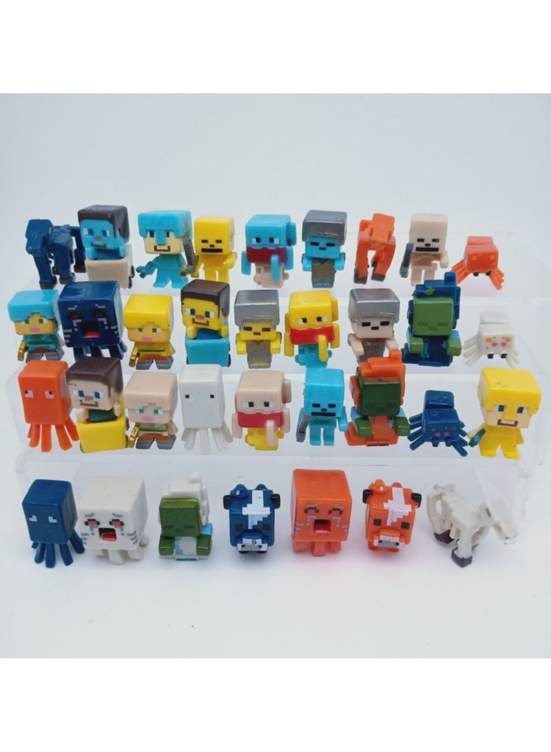 ماين كرافت 36 قطعة لعبة مجسم حيوان عوالمي دمية أكشن 3 سم، الجيل الثاني