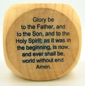 CB My Favorite Catholic Prayers Wooden Cube, 2 1/4 Inch - Image 4