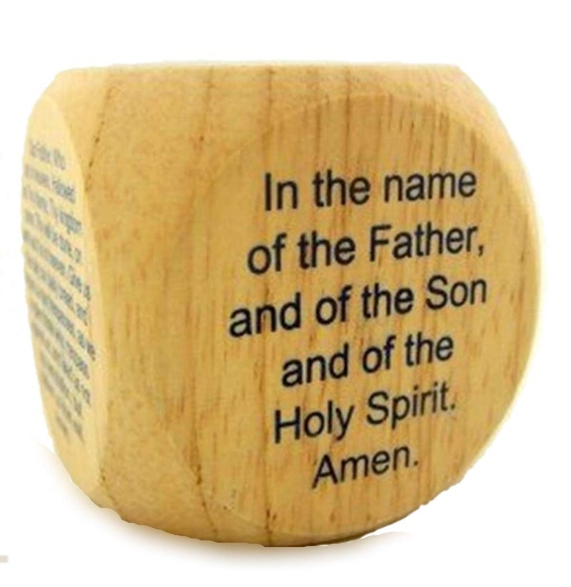 CB My Favorite Catholic Prayers Wooden Cube, 2 1/4 Inch - Image 1