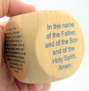 CB My Favorite Catholic Prayers Wooden Cube, 2 1/4 Inch - Image 5