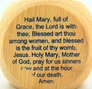 CB My Favorite Catholic Prayers Wooden Cube, 2 1/4 Inch - Image 2