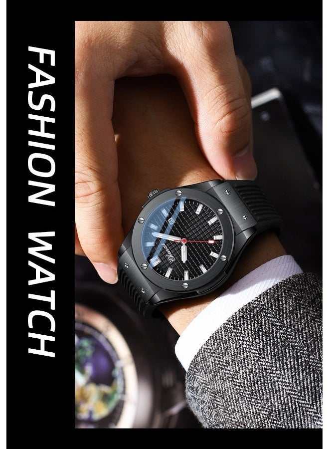 شينيكسي {"en":"Men’s Quartz Wrist Watch with Luxury Modern Design, Water Resistant, Scratch-Resistant Glass, Silicone Strap with Elegant Box - Image 4
