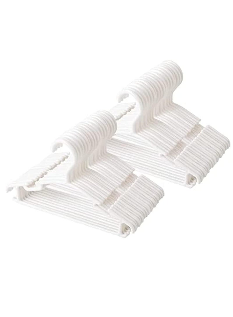 ليموس 60 قطعة من شماعات الأطفال، شماعات بلاستيكية صغيرة لملابس الأطفال - Image 2