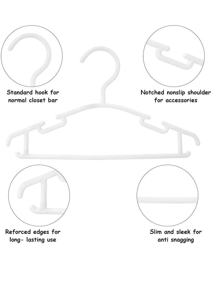 ليموس 60 قطعة من شماعات الأطفال، شماعات بلاستيكية صغيرة لملابس الأطفال - Image 4