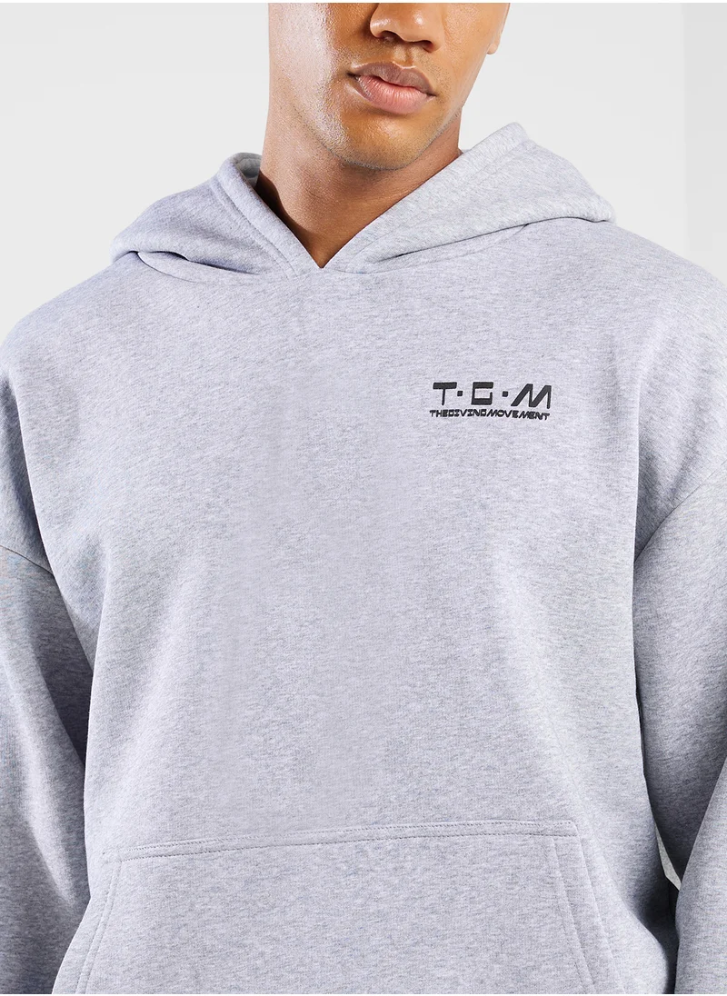 The Giving Movement Oversized Racing Printed Hoodie