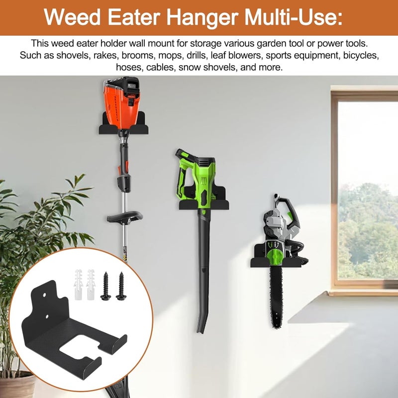 RO6G Garage Organizer Trimmer Rack - Weed Eater Hanger For Garage Wall Mount, Hedge Trimmer Hanger, Also Suitable For Most Power Tool Hangers Garage Wall, Garden Tools - Image 2