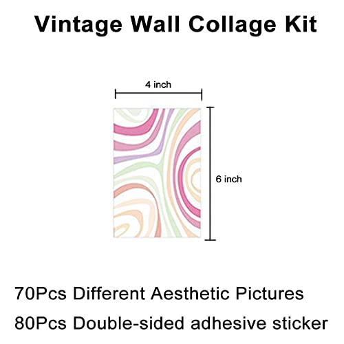 BOPART 70pcs Wall Collage Kit Aesthetic Picures, Danish Pastel Room Decor Aesthetic Collage Picture Wall Decor for Teen Girls Room Bedroom Dorm (4x6 inch) - Image 2