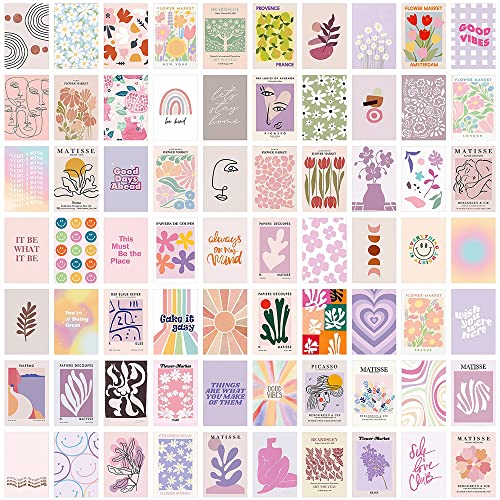 BOPART 70pcs Wall Collage Kit Aesthetic Picures, Danish Pastel Room Decor Aesthetic Collage Picture Wall Decor for Teen Girls Room Bedroom Dorm (4x6 inch) - Image 1