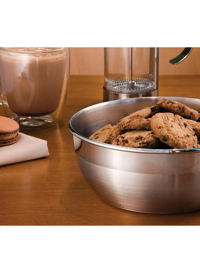 ترامونتينا وعاء خلط دائري من الستانلس ستيل بلمسة مطفية، 18 سم - 1.6 لتر