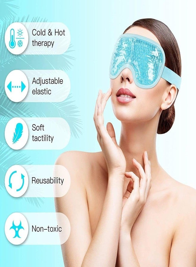 LOCANS Cooling Eye Gel Mask For Dark Circles, Eye Pain Redness Eyes Relexing Mask Reusable Pad For Women & Men (Pack of 1) - Image 4