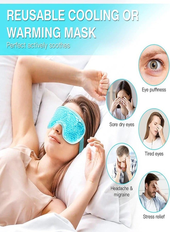 LOCANS Cooling Eye Gel Mask For Dark Circles, Eye Pain Redness Eyes Relexing Mask Reusable Pad For Women & Men (Pack of 1) - Image 2