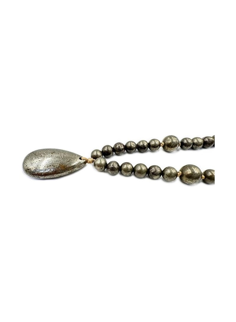 ربي REBUY Pyrite Pendant Necklace Healing Gemstone Jewelry for Men & Women  - Image 3