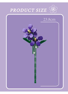 24014 Violet flower building blocks, plant collection, 145 pieces, DIY artificial flowers, clips, suitable for Valentine's Day, birthday gifts (excluding vases) - pzsku/ZFCDAE2B3647652CC0283Z/45/_/1734251002/c1439857-1413-431f-827f-fea86d49298c