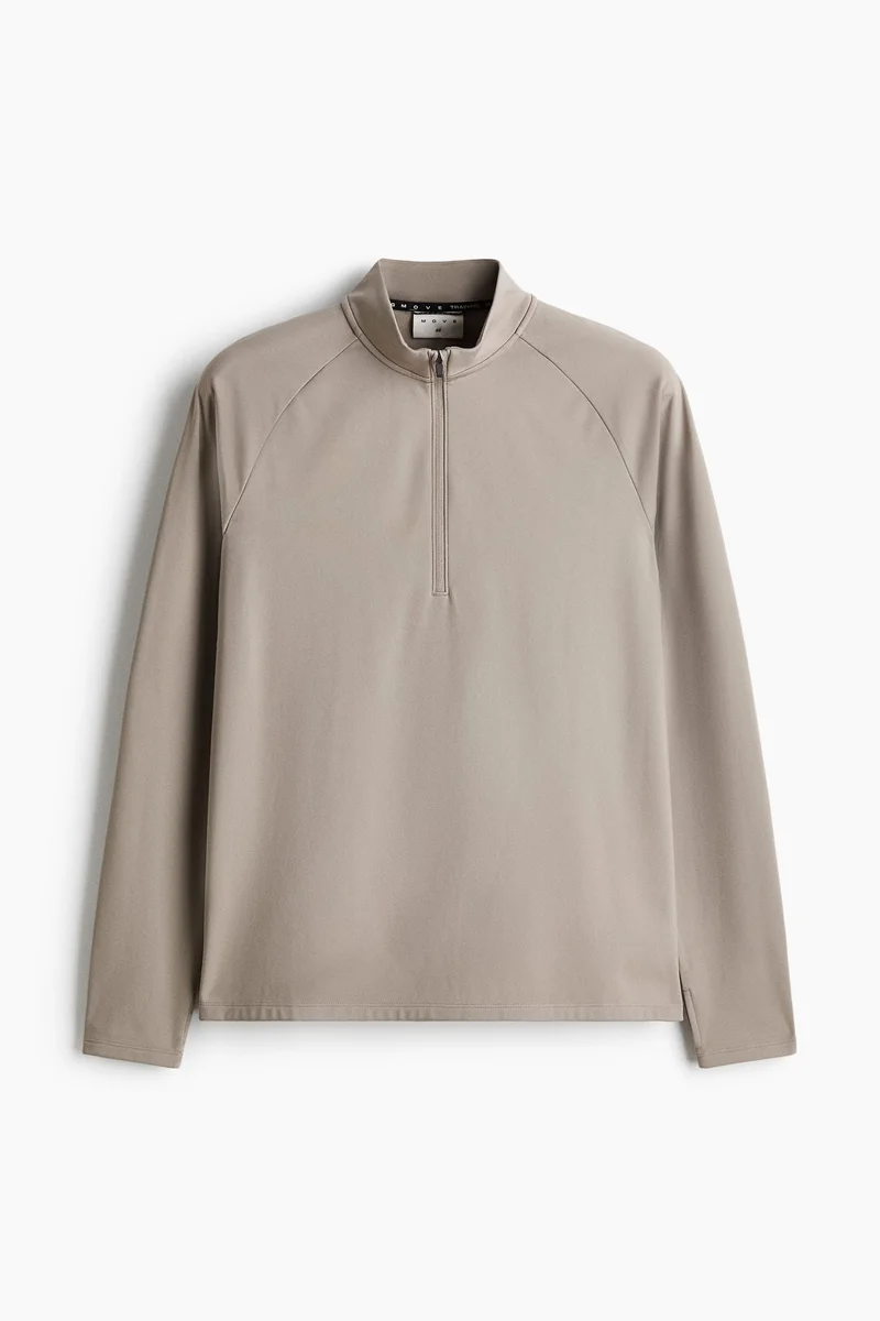 H&M Zip-top midlayer sports top with ThermoMove™