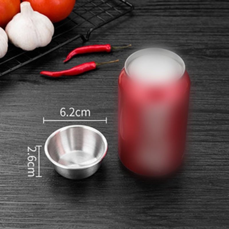 304 Stainless Steel Small Dipping Bowl Sauce Condiment Dish Silver Gold Color - Image 3
