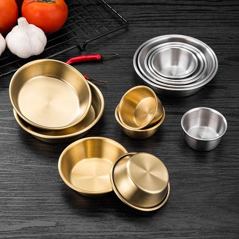 304 Stainless Steel Small Dipping Bowl Sauce Condiment Dish Silver Gold Color - Image 4
