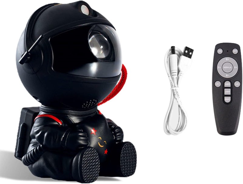 comfrt Astronaut Light Projector - [New-Upgrade] Astronaut Starry Projector with Remote Control - Starry Ceiling Projector for Kids Adults Bedroom & Home Cinema (Black Star) - Image 1