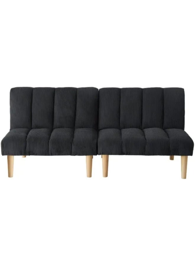Modern Armless Sofa with Channel Tufted Upholstery - Image 3