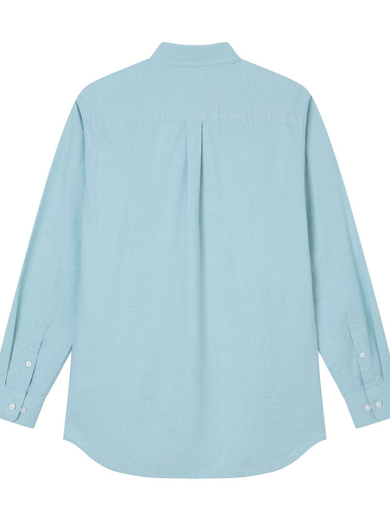 GIORDANO Men’s Cotton Slim Oxford Shirt with Embroidery - Image 4